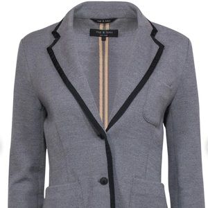 RAG & BONE  Uni Blazer | Grey Wool Black piping. Classic. Great Condition Small